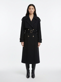 Black cashmere trench coat — VICKY | ILÈR