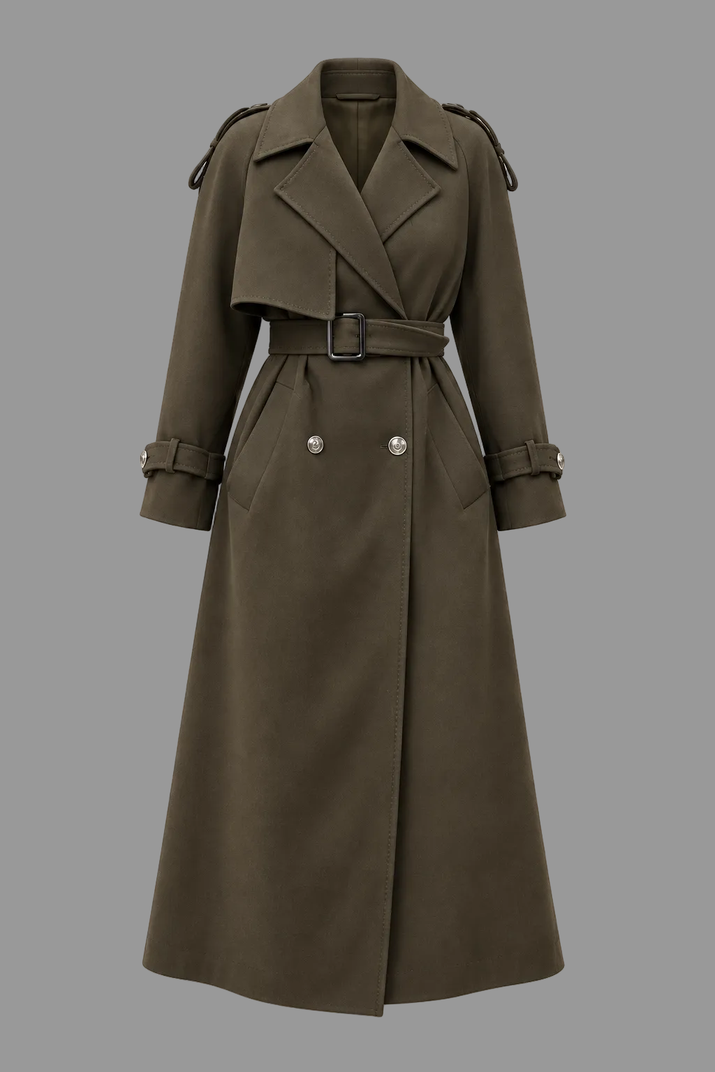 Trench din bumbac — LARA, 125 cm