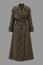 Trench din bumbac — LARA, 125 cm