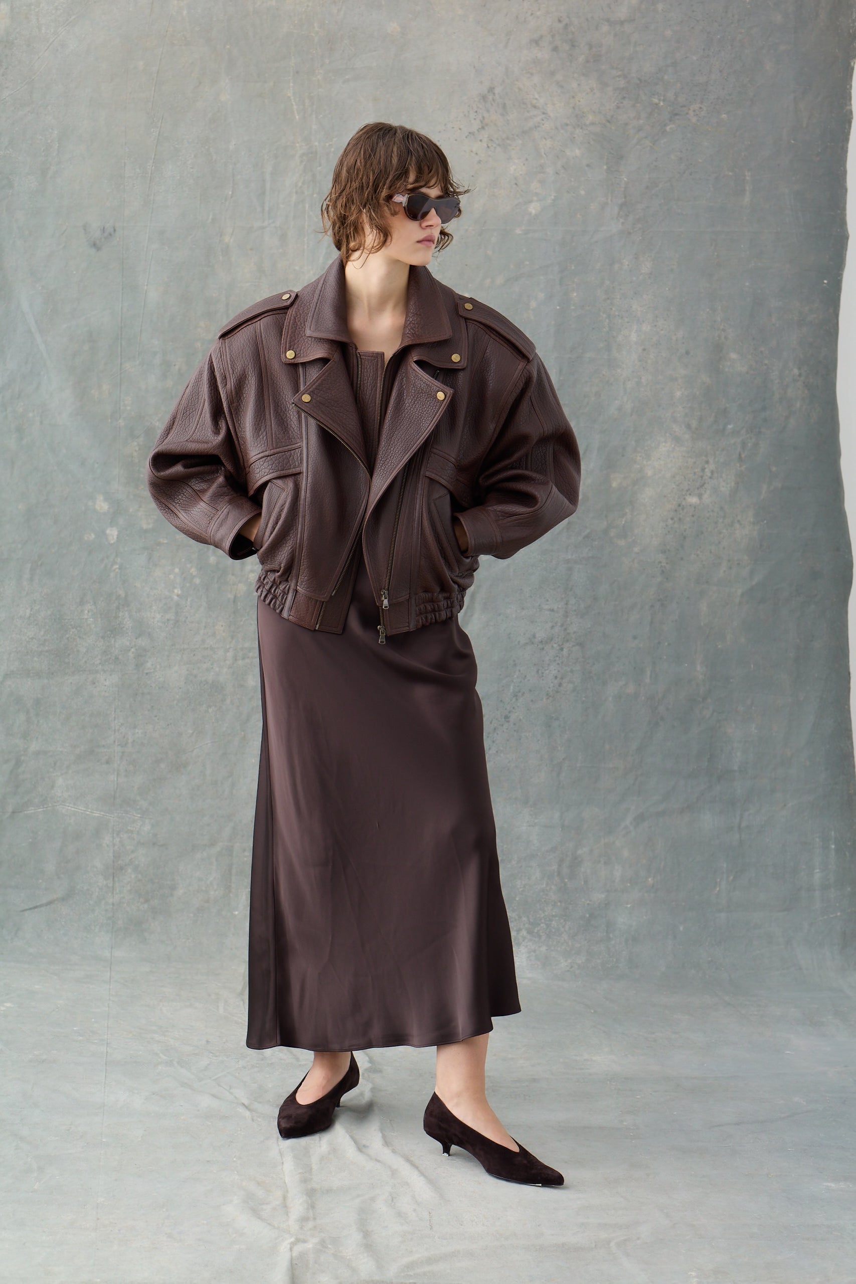 Geaca Bonnie din piele naturala premium