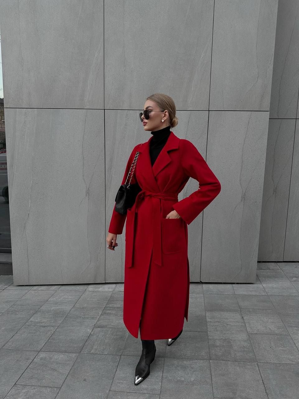Cashmere coat — KIM, 119 cm