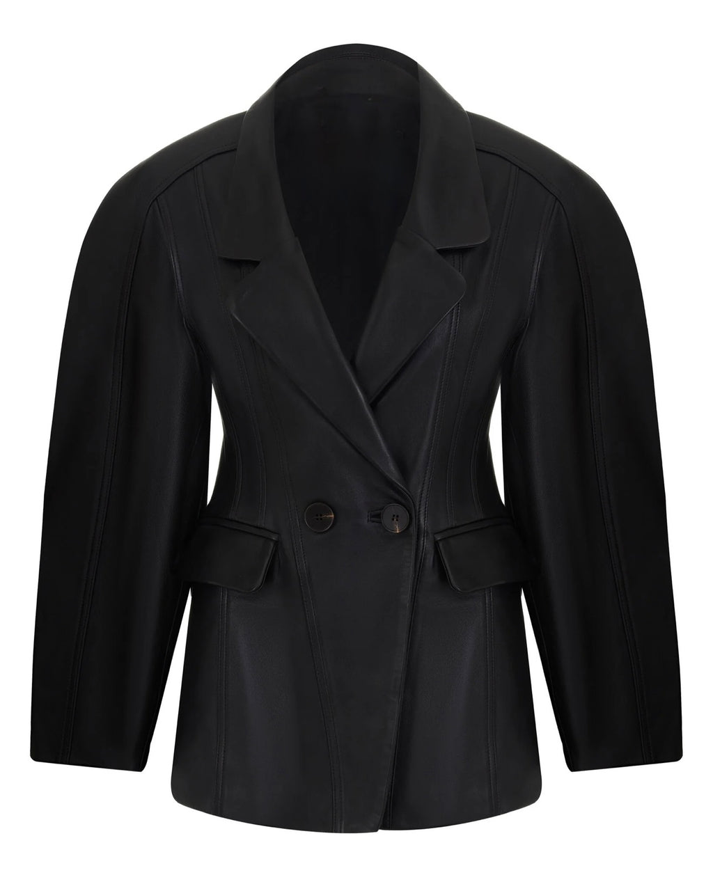 Fitted lambskin leather blazer — MONIK | ILÈR