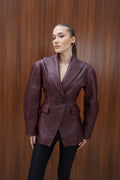 Fitted lambskin leather blazer — MONIK | ILÈR