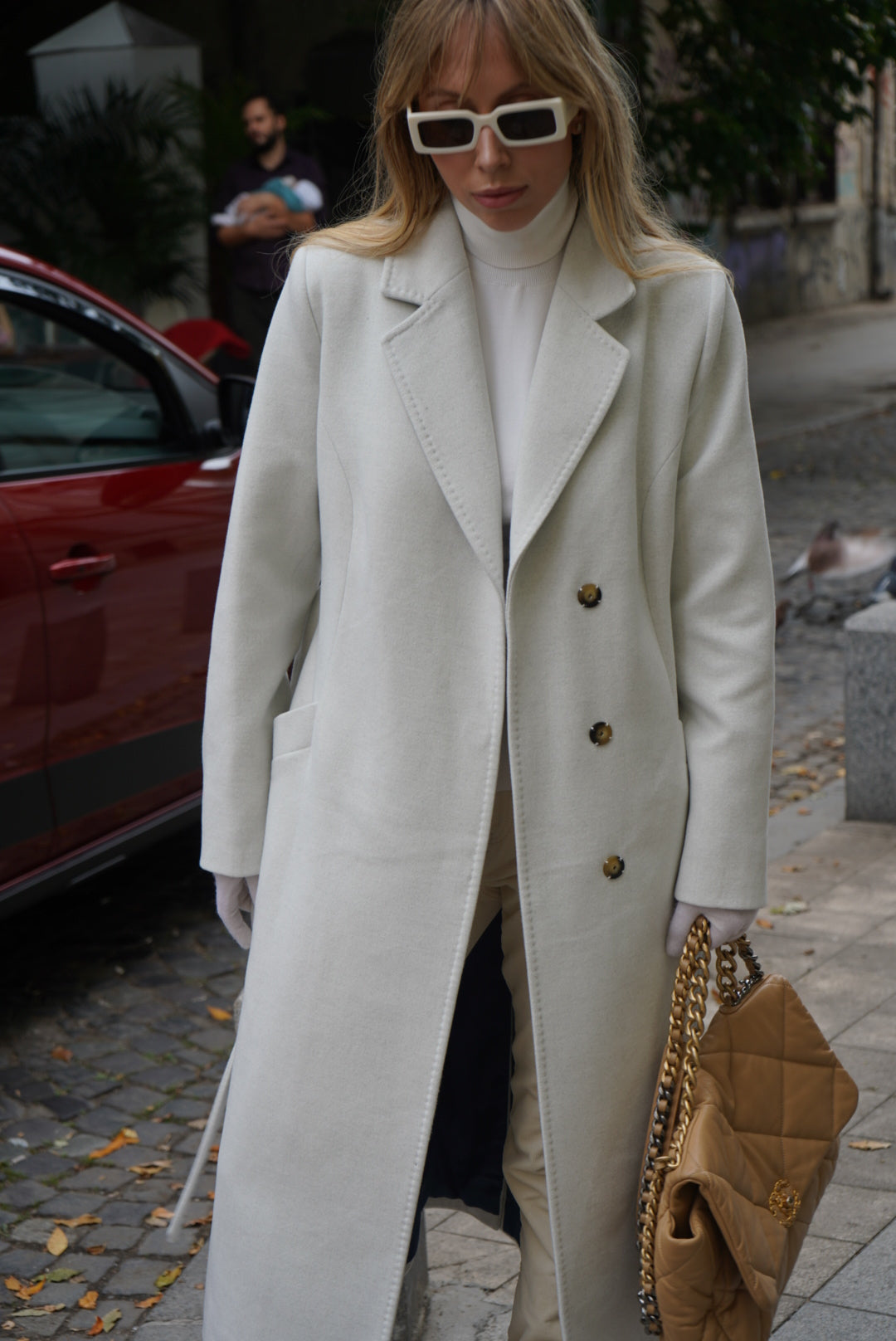 Cashmere coat — KARIN, 120 cm
