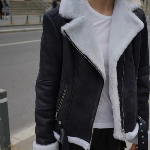 Cojoc din blana naturala de oaie Sky - ÌNURI