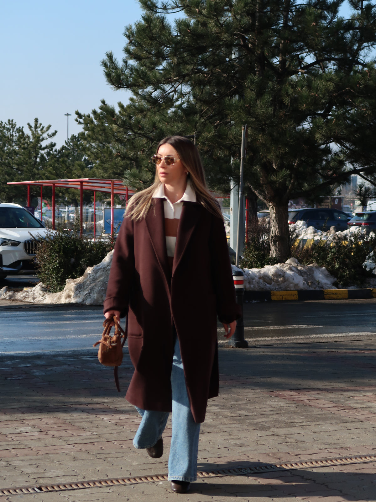 Cashmere coat — MILLA, 105 cm