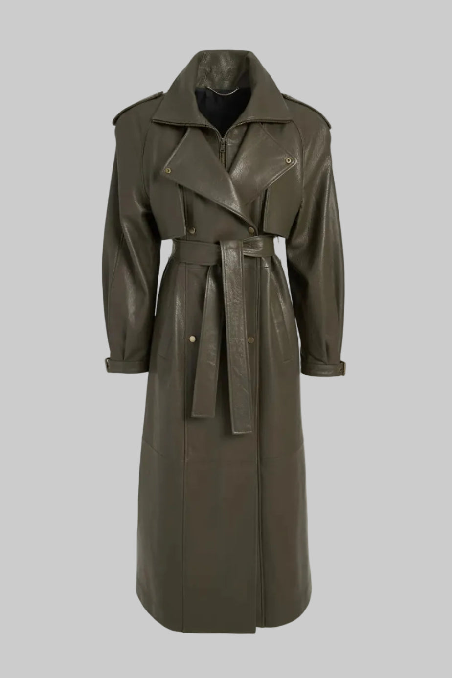 Lambskin leather trench coat — MIRA | ILÈR