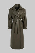 Lambskin leather trench coat — MIRA | ILÈR