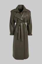 Lambskin leather trench coat — MIRA | ILÈR