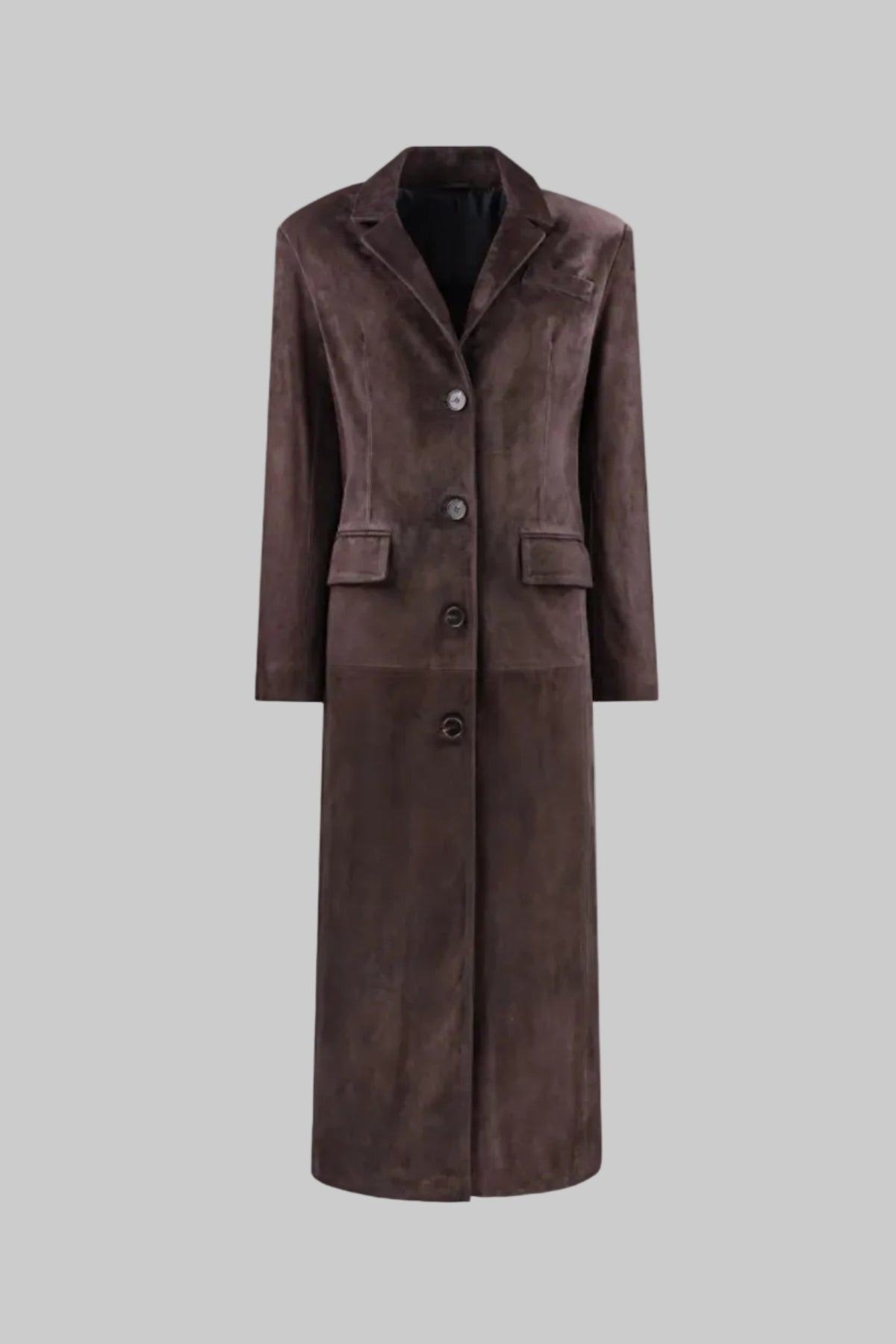 Trench din piele întoarsă — KYLE, 130 cm – ILÈR