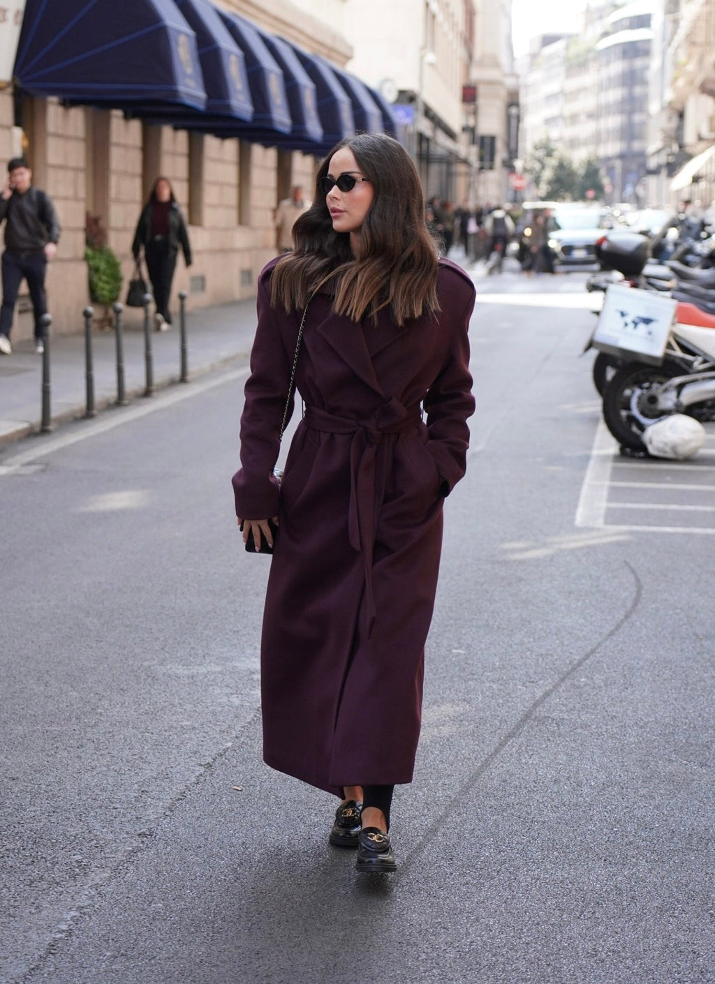 Burgundy cashmere coat — GIGI | ILÈR