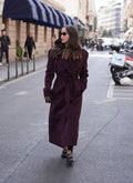 Burgundy cashmere coat — GIGI | ILÈR