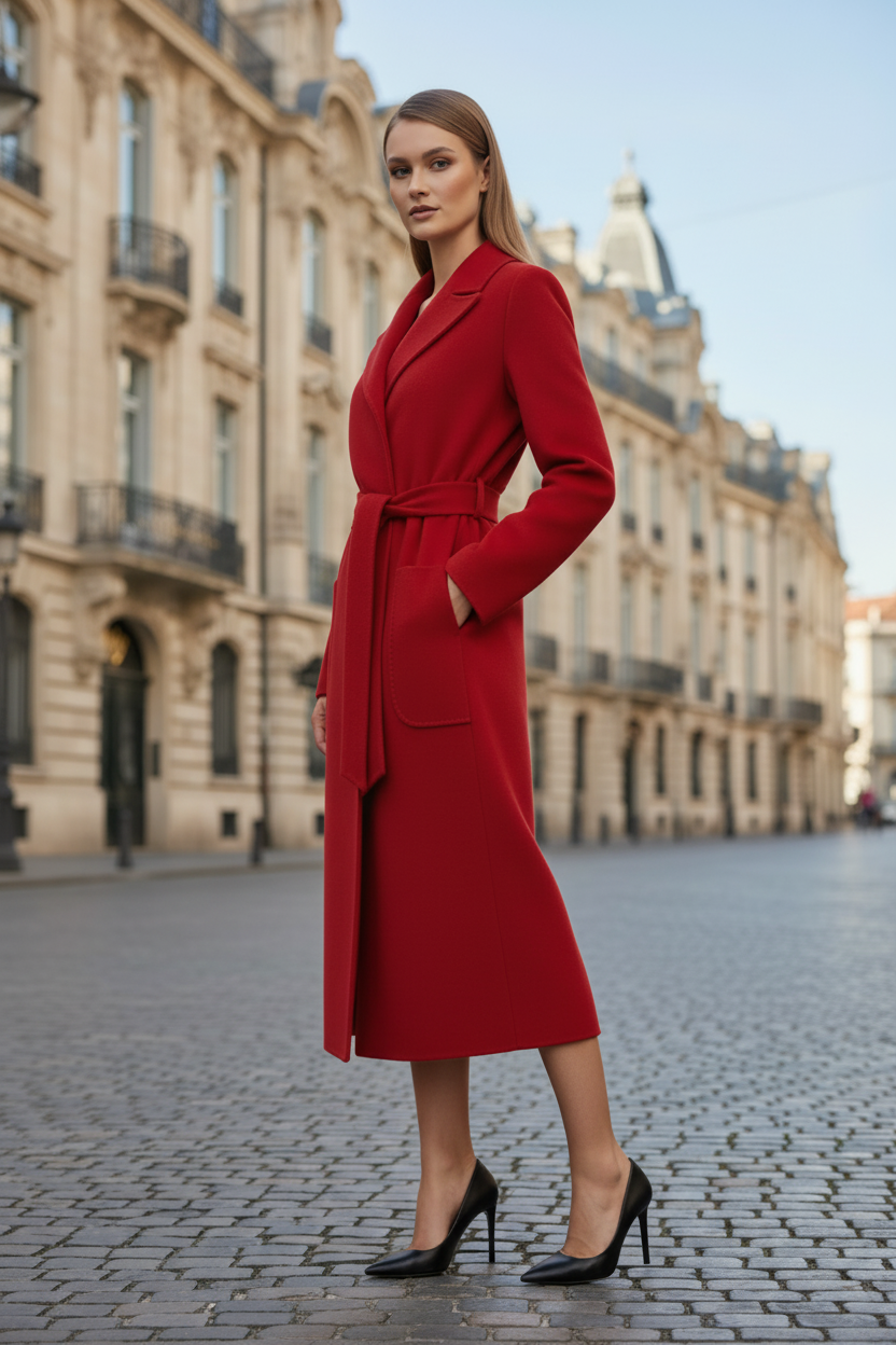 Red cashmere coat — JOY | ILÈR