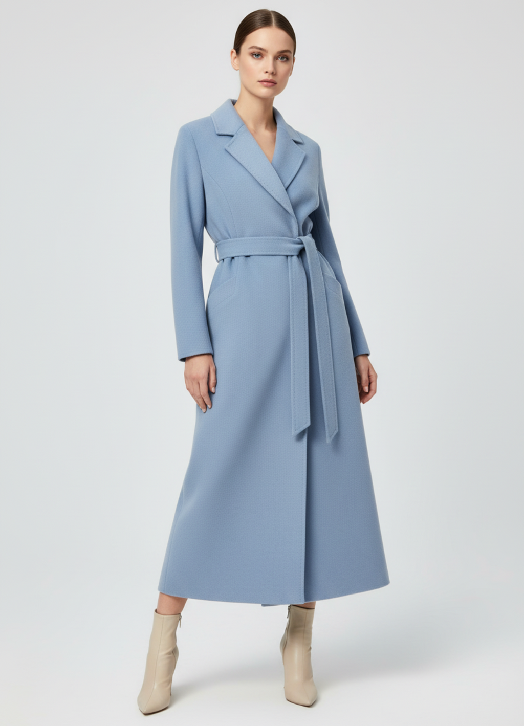 Light blue cashmere coat — KAYA | ILÈR