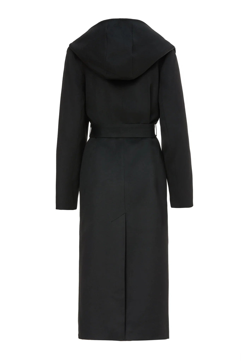 Black hooded cashmere coat — KIRA | ILÈR