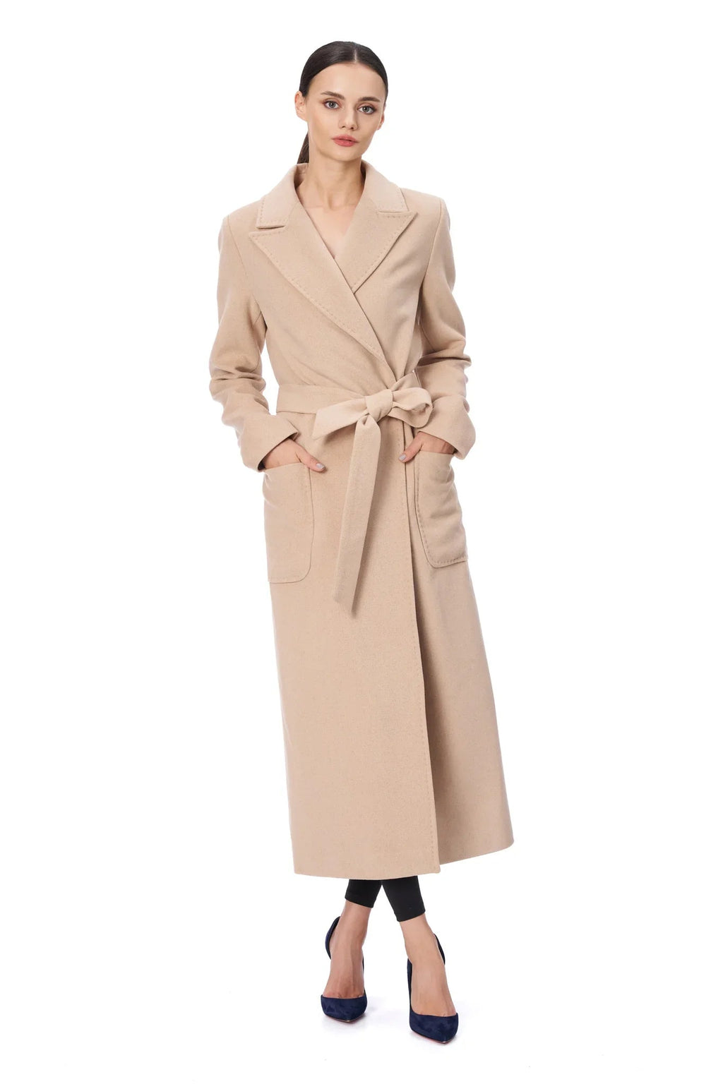 Beige cashmere coat — SISI | ILÈR