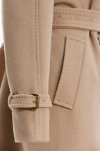 Beige cashmere trench coat — SOFI | ILÈR