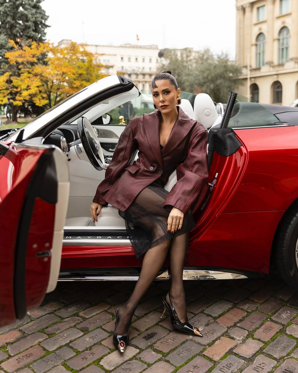 Fitted lambskin leather blazer — MONIK | ILÈR