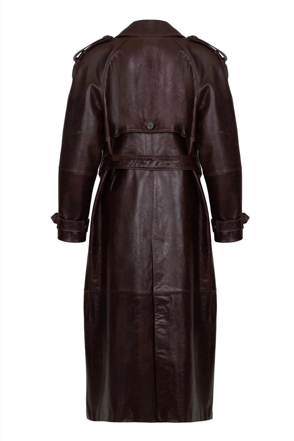 Waxed leather trench coat — HAZEL | ILÈR