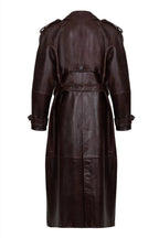 Waxed leather trench coat — HAZEL | ILÈR