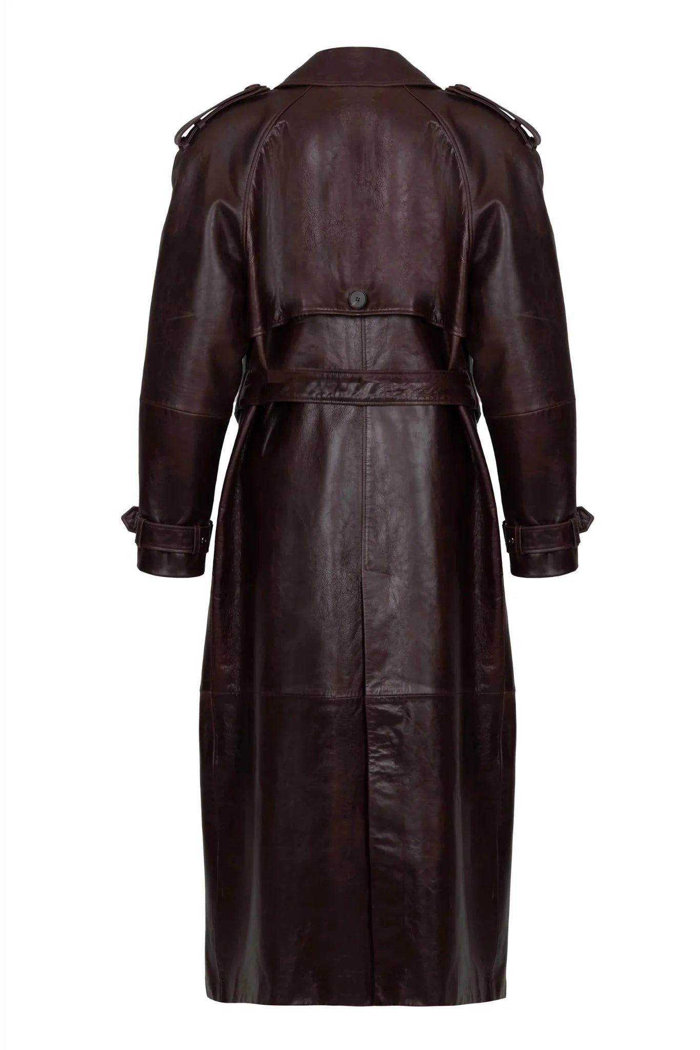 Waxed leather trench coat — HAZEL | ILÈR