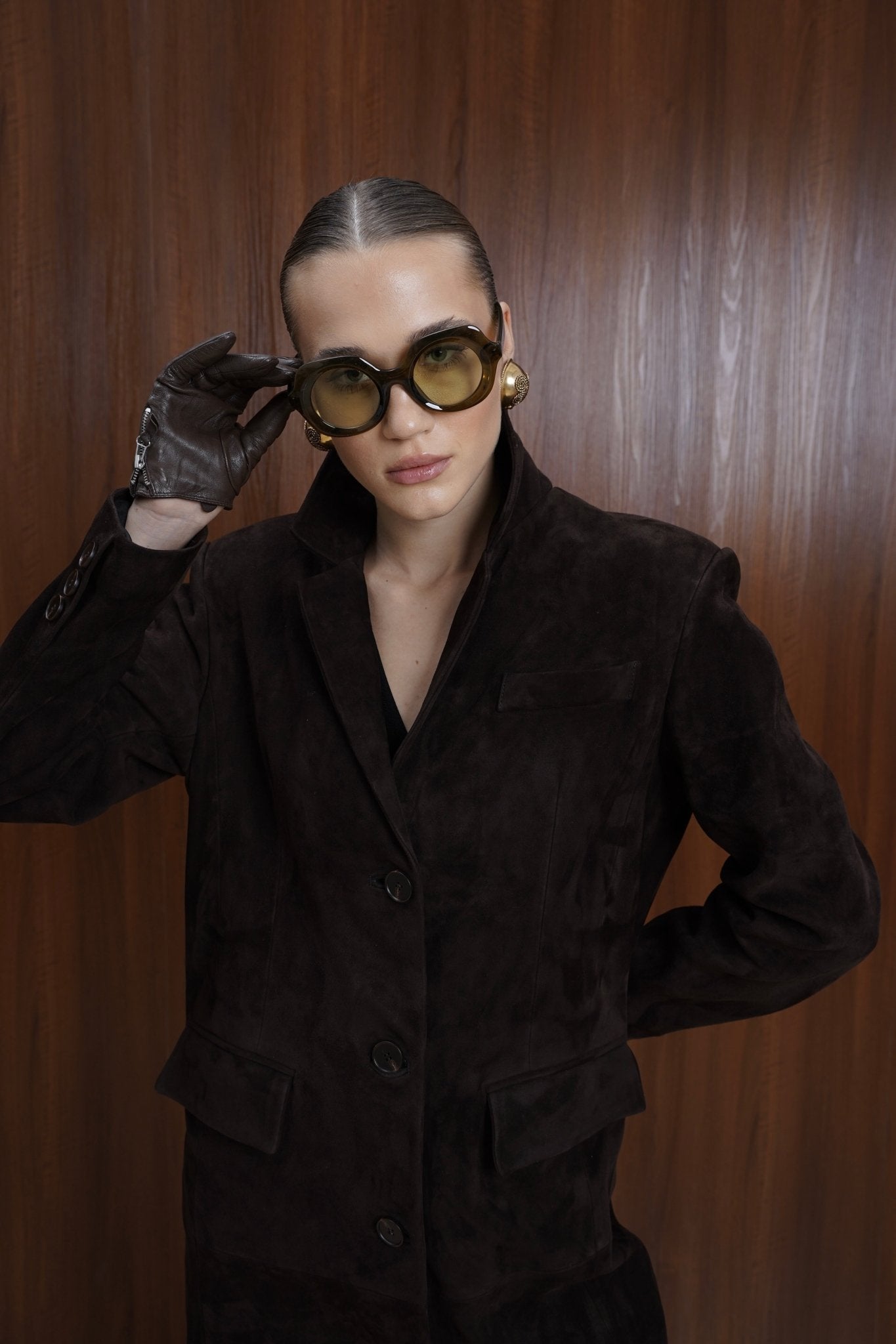 Trench Kyle din piele intoarsa - INURI