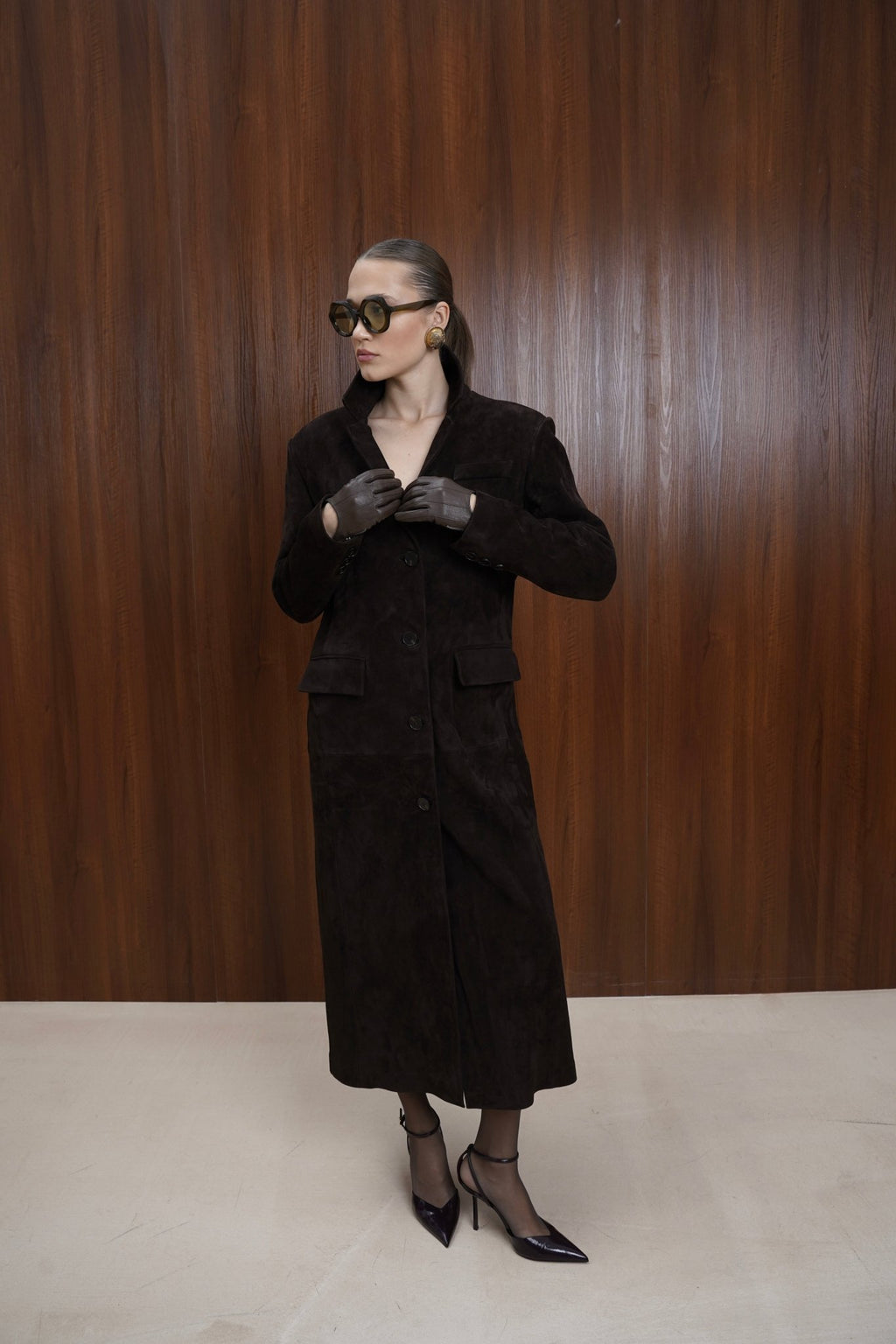 Suede leather trench coat — KYLE | ILÈR