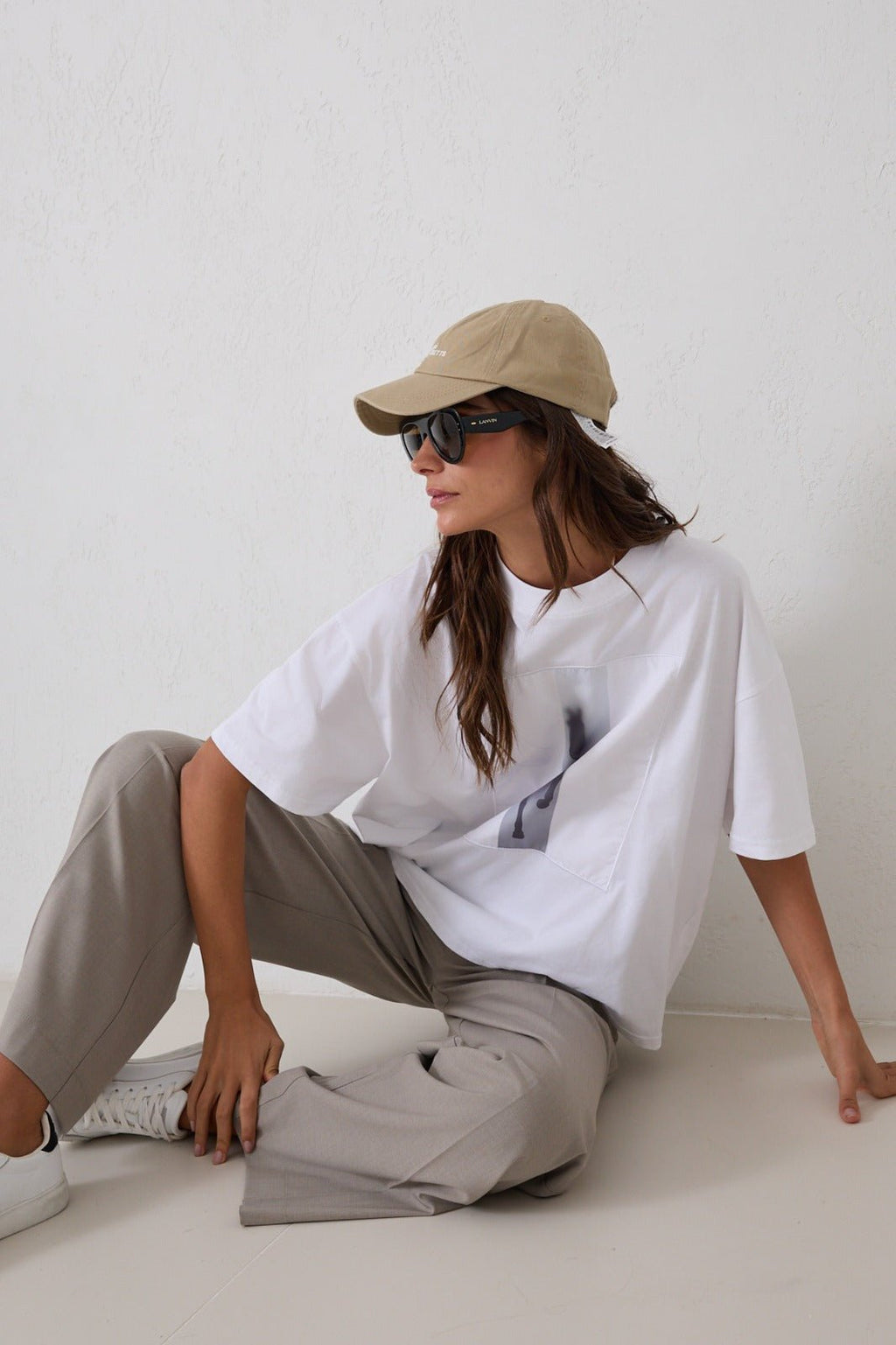 White cotton t-shirt — HOU | ILÈR