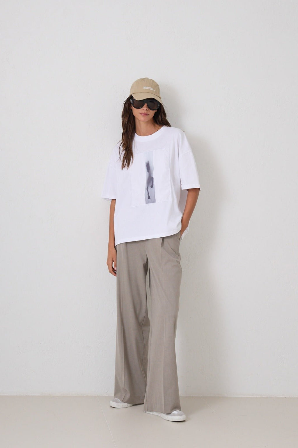 White cotton t-shirt — HOU | ILÈR
