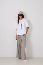 White cotton t-shirt — HOU | ILÈR